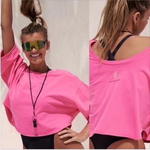 FREE PEOPLE Movement Hot Shot Oversized Tee In Malibu. NWOT! Sz S